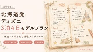 【北海道発】ディズニー3泊4日モデルプラン(子連れ・ゆったり満喫)